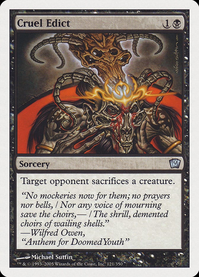 Cruel Edict [Ninth Edition] Magic: The Gathering