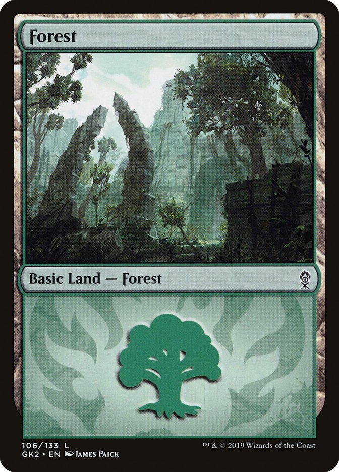 Forest (106) [Ravnica Allegiance Guild Kit] Magic: The Gathering