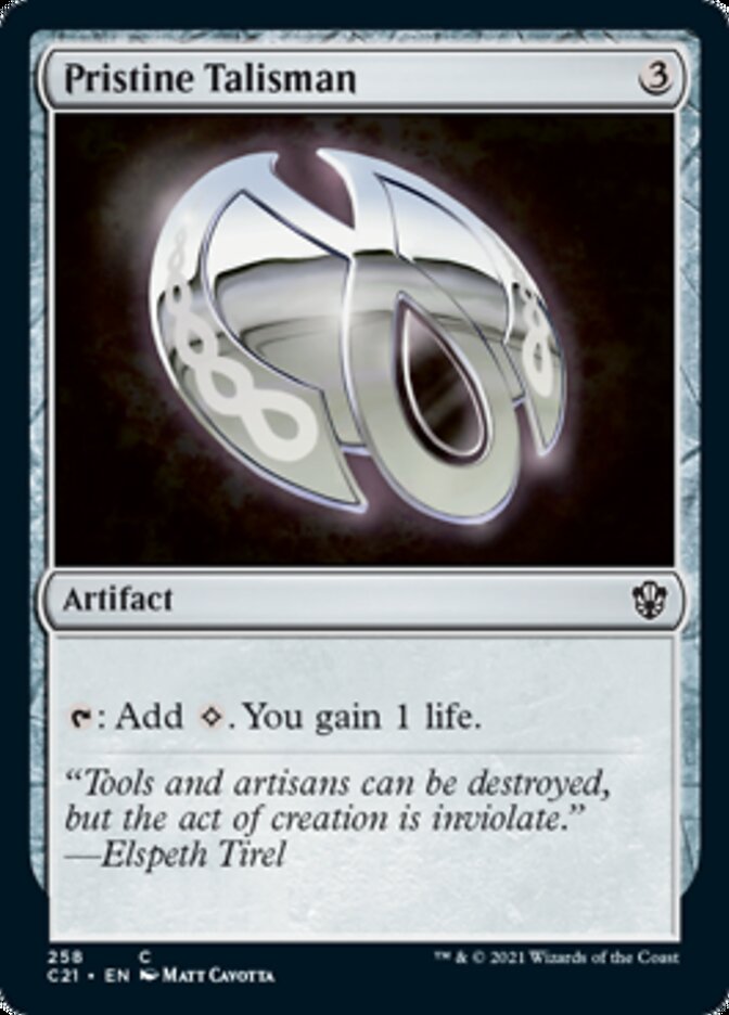 Pristine Talisman [Commander 2021] Magic: The Gathering