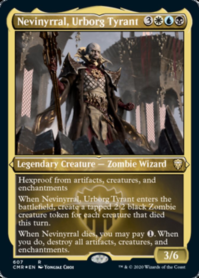 Nevinyrral, Urborg Tyrant (Etched) [Commander Legends] Magic: The Gathering