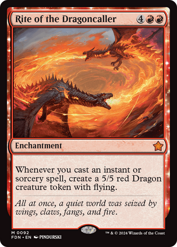 Rite of the Dragoncaller [Foundations] Magic: The Gathering