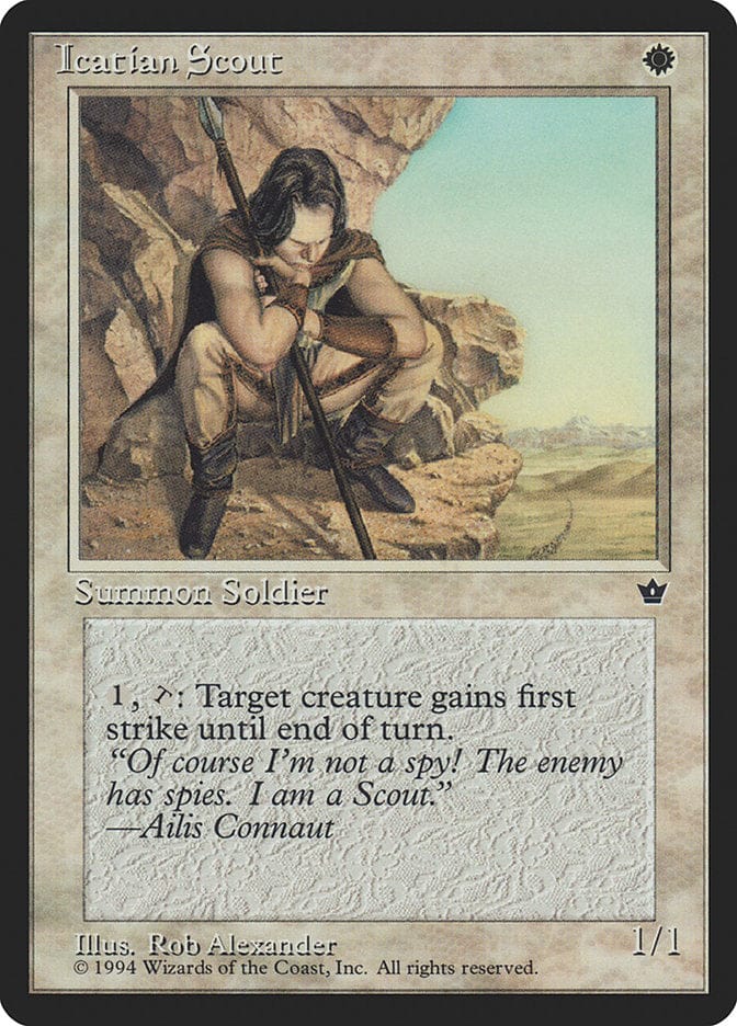 Icatian Scout (Rob Alexander) [Fallen Empires] Magic: The Gathering