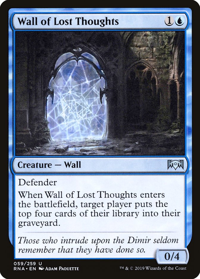 Wall of Lost Thoughts [Ravnica Allegiance] Magic: The Gathering