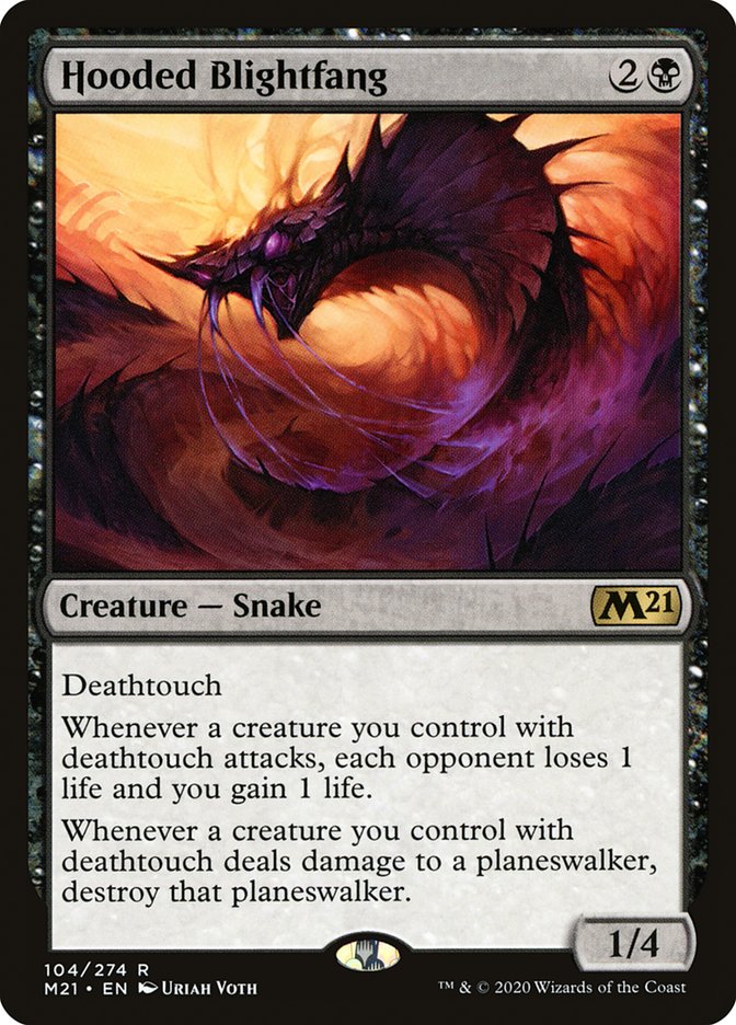 Hooded Blightfang [Core Set 2021] Magic: The Gathering