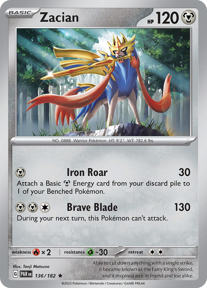 Zacian (136/182) [Scarlet & Violet: Paradox Rift] Pokémon