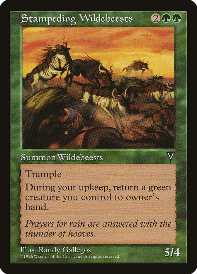 Stampeding Wildebeests [Visions] Magic: The Gathering