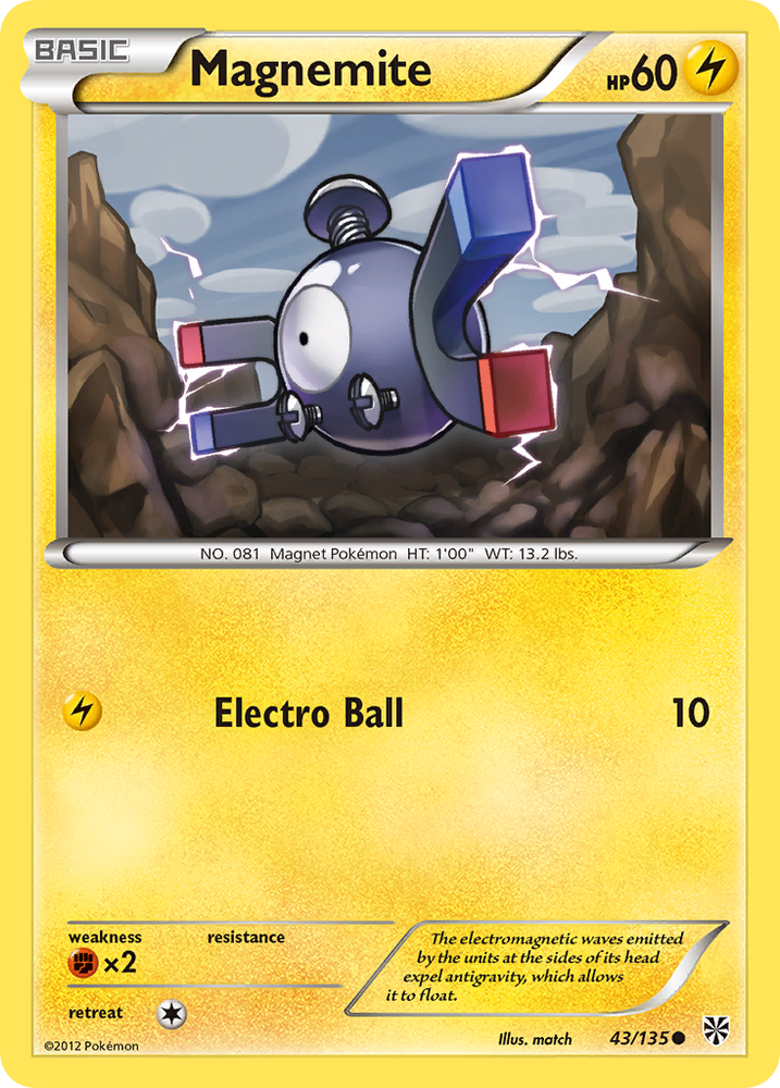 Magnemite (43/135) [Black & White: Plasma Storm] Pokémon