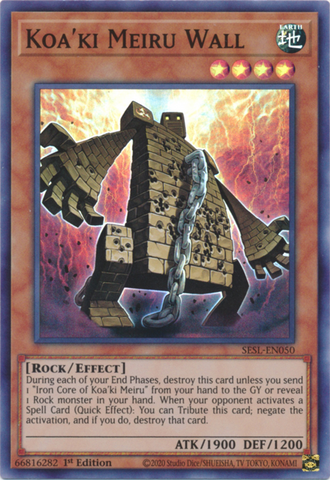 Koa'ki Meiru Wall [SESL-EN050] Super Rare - Yugioh Cards For Your TCG Needs