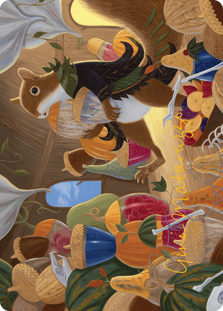 Stocking the Pantry Art Card (Gold-Stamped Signature) [Bloomburrow Art Series] Magic: The Gathering