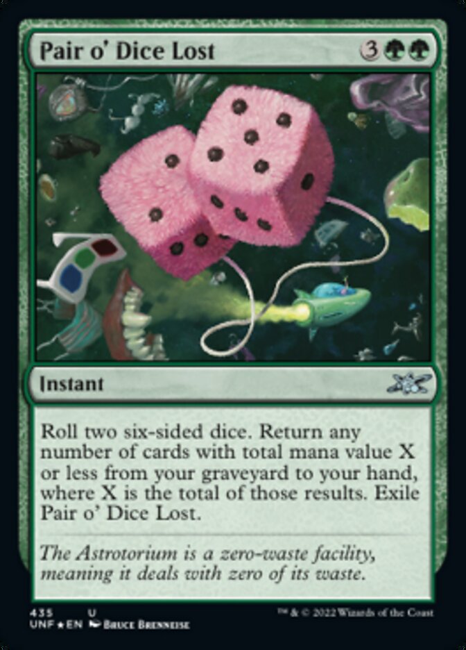 Pair o' Dice Lost (Galaxy Foil) [Unfinity] Magic: The Gathering