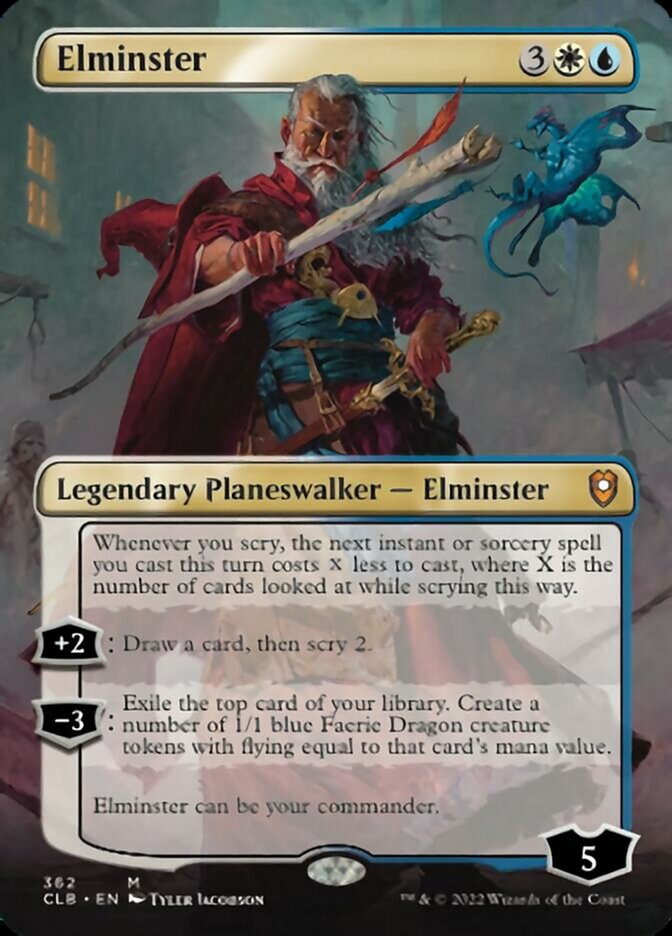 Elminster (Borderless) [Commander Legends: Battle for Baldur's Gate] Magic: The Gathering