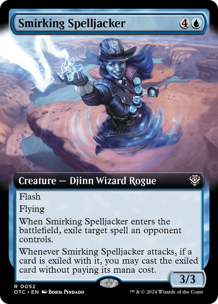 Smirking Spelljacker (Extended Art) [Outlaws of Thunder Junction Commander] Magic: The Gathering