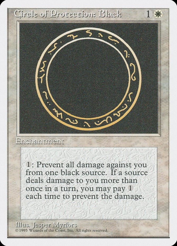 Circle of Protection: Black [Fourth Edition] Magic: The Gathering