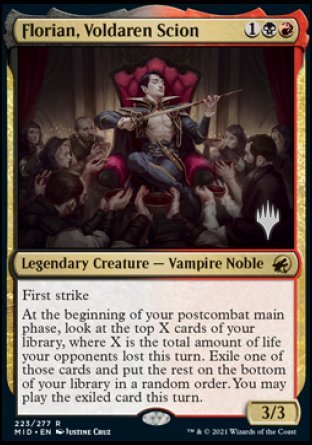 Florian, Voldaren Scion (Promo Pack) [Innistrad: Midnight Hunt Promos] Magic: The Gathering