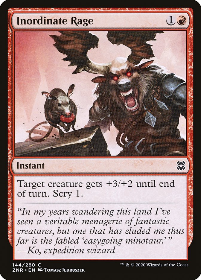 Inordinate Rage [Zendikar Rising] Magic: The Gathering