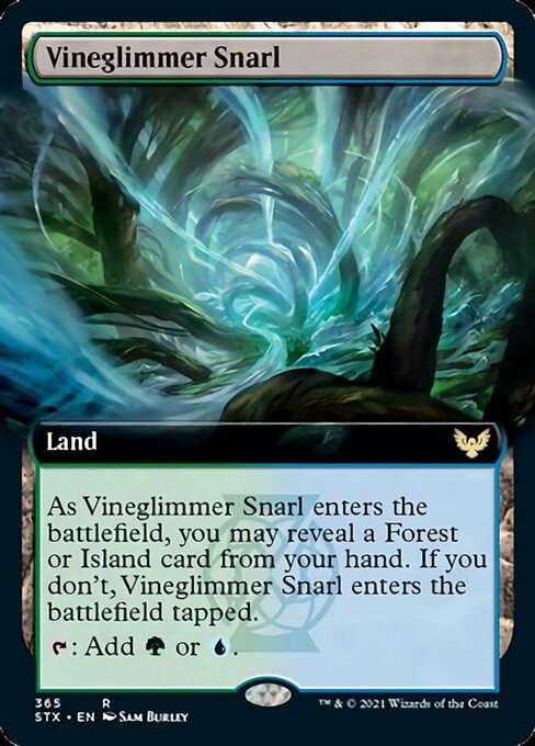 Vineglimmer Snarl (Extended Art) [Strixhaven: School of Mages] Magic: The Gathering