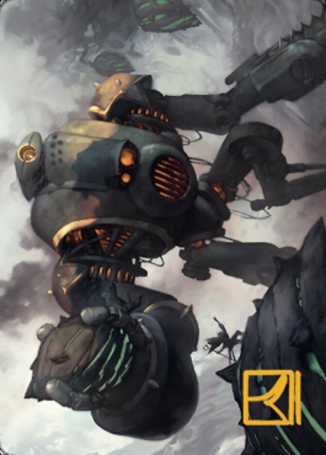 Rust Goliath Art Card (Gold-Stamped Signature) [The Brothers' War Art Series] Magic: The Gathering