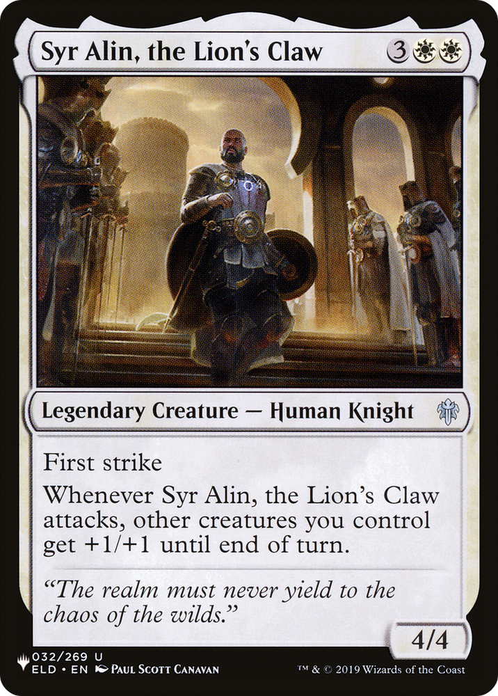 Syr Alin, the Lion's Claw [The List] Magic: The Gathering
