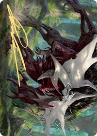 Vorinclex, Monstrous Raider 1 Art Card (Gold-Stamped Signature) [Kaldheim Art Series] Magic: The Gathering