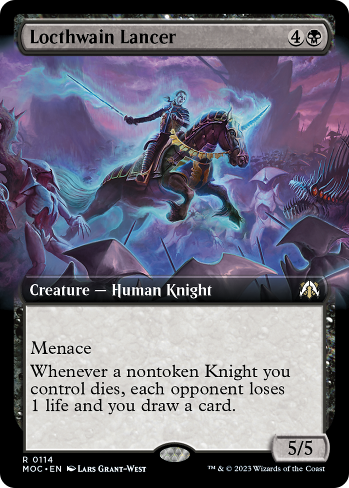 Locthwain Lancer (Extended Art) [March of the Machine Commander] Magic: The Gathering