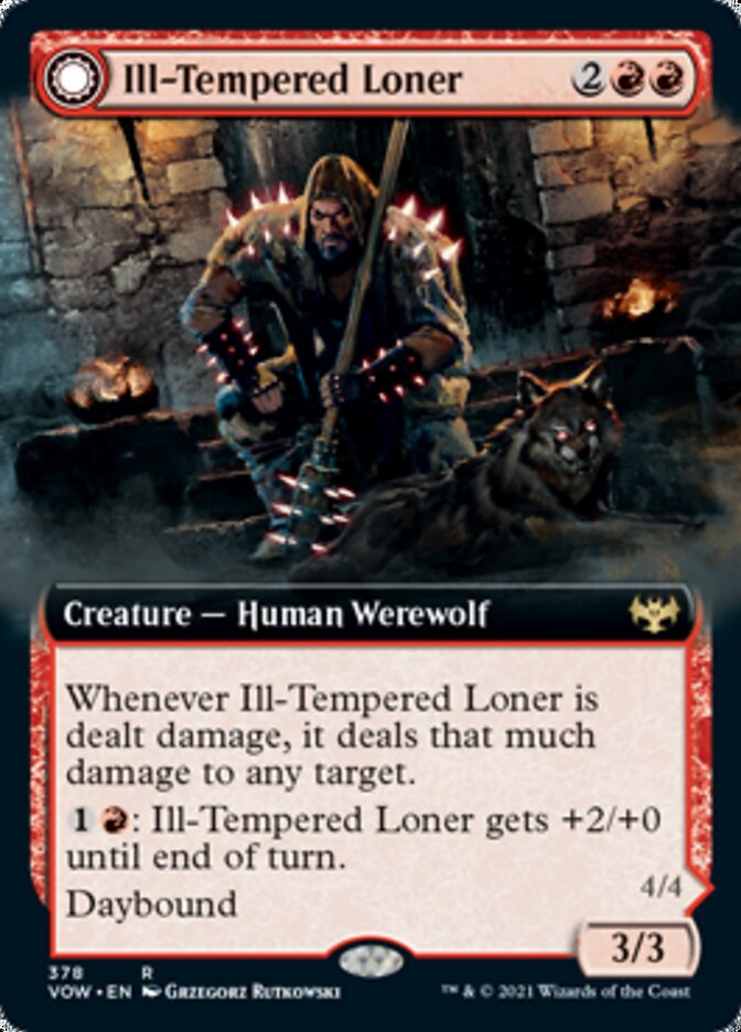 Ill-Tempered Loner // Howlpack Avenger (Extended Art) [Innistrad: Crimson Vow] Magic: The Gathering