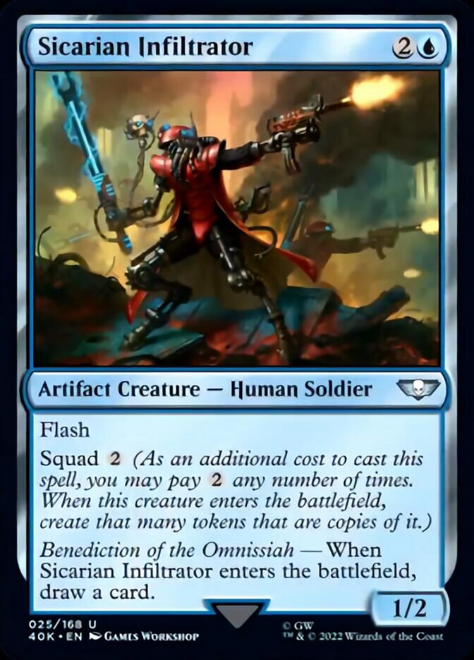 Sicarian Infiltrator (Surge Foil) [Warhammer 40,000] Magic: The Gathering