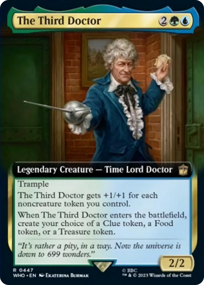 The Third Doctor (Extended Art) [Doctor Who] Magic: The Gathering