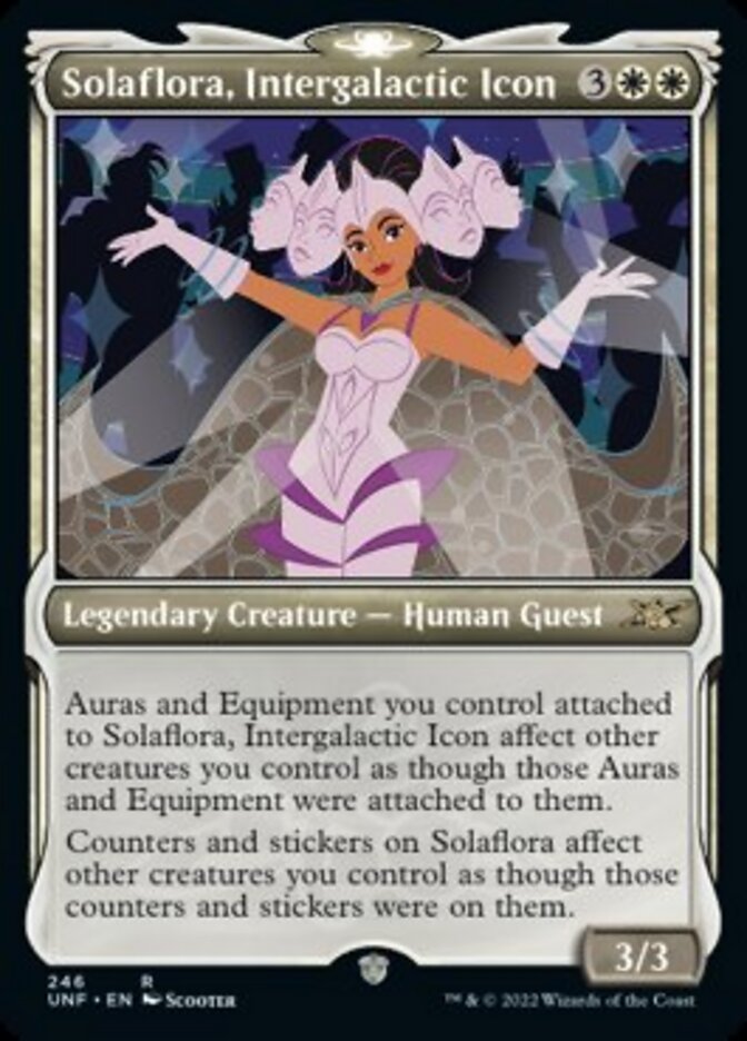 Solaflora, Intergalactic Icon (Showcase) [Unfinity] Magic: The Gathering