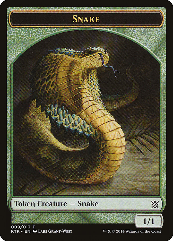 Snake Token [Khans of Tarkir Tokens] Magic: The Gathering