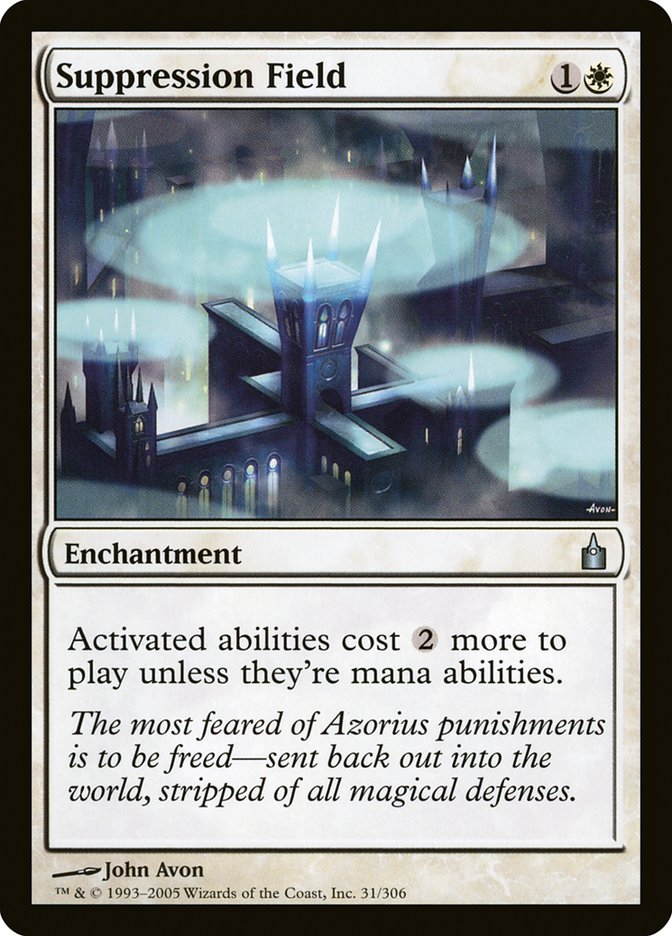 Suppression Field [Ravnica: City of Guilds] Magic: The Gathering