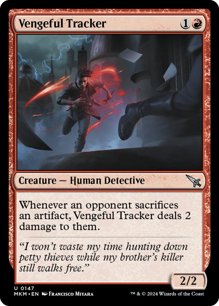 Vengeful Tracker [Murders at Karlov Manor] Magic: The Gathering