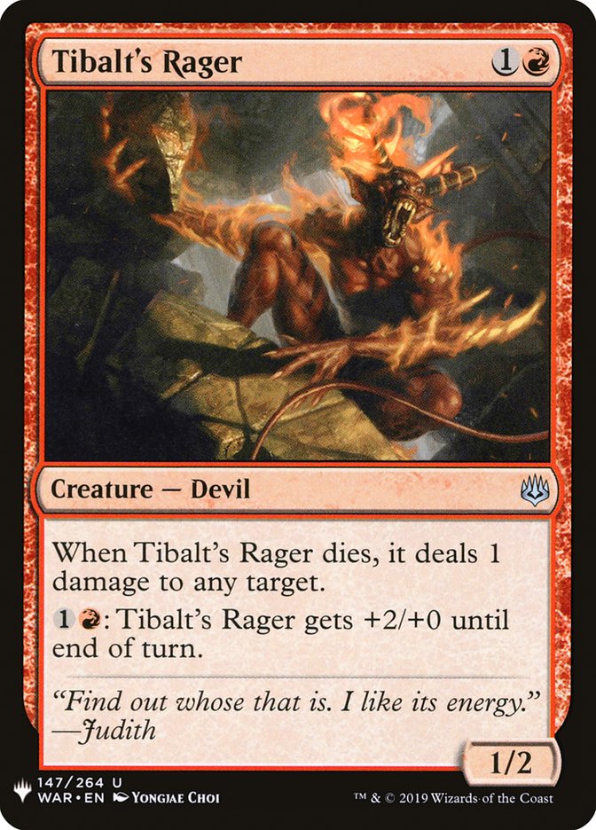 Tibalt's Rager [Mystery Booster] Magic: The Gathering