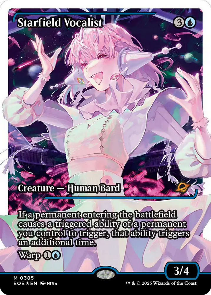 Starfield Vocalist (Showcase) (Fracture Foil) [Edge of Eternities] Magic: The Gathering
