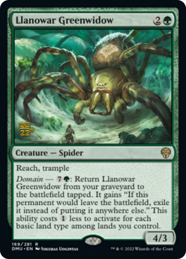 Llanowar Greenwidow [Dominaria United Prerelease Promos] Magic: The Gathering