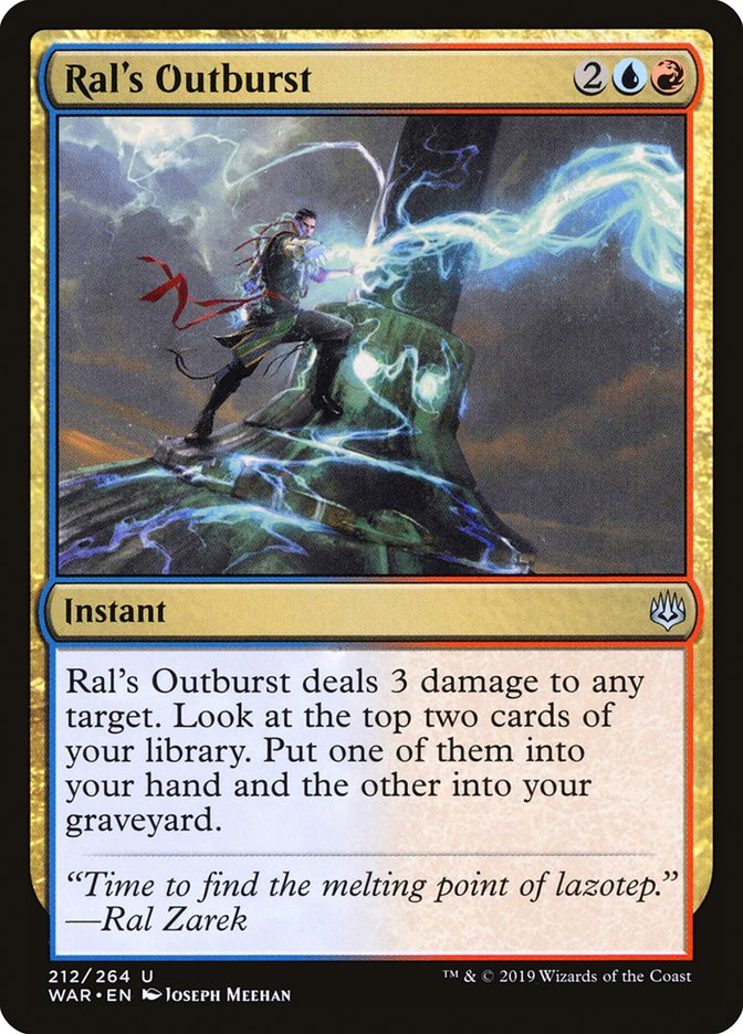 Ral's Outburst [War of the Spark] Magic: The Gathering