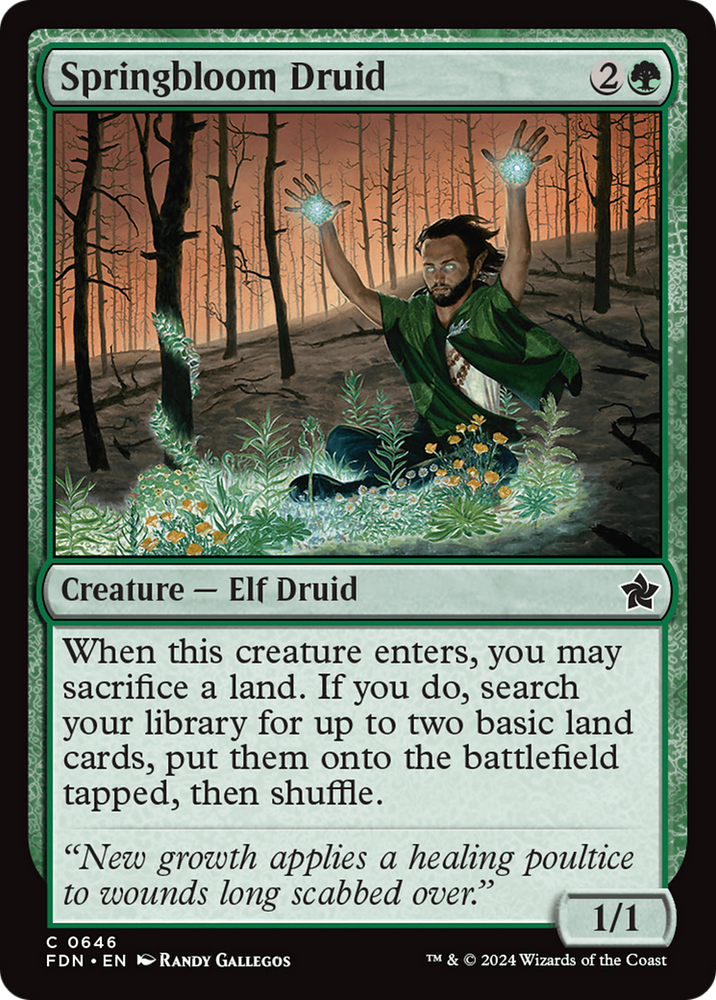 Springbloom Druid [Foundations] Magic: The Gathering
