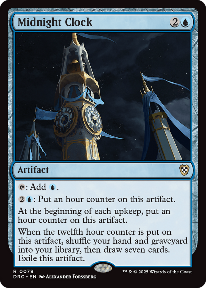 Midnight Clock [Aetherdrift Commander] Magic: The Gathering