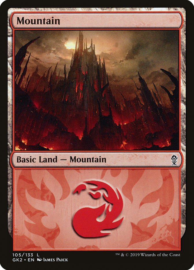 Mountain (105) [Ravnica Allegiance Guild Kit] Magic: The Gathering