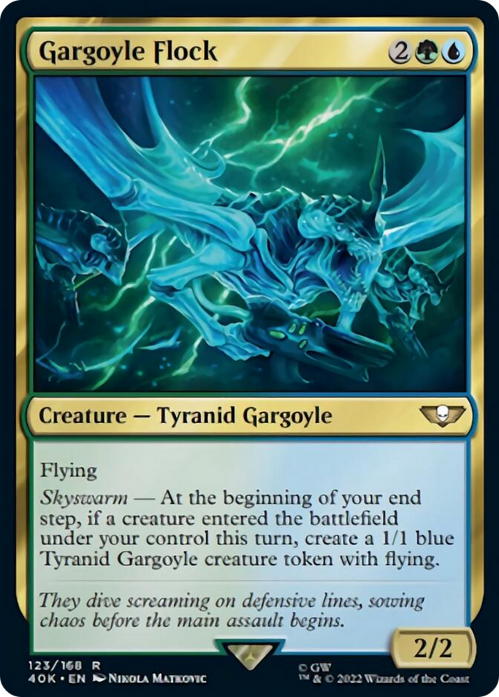 Gargoyle Flock (Surge Foil) [Warhammer 40,000] Magic: The Gathering