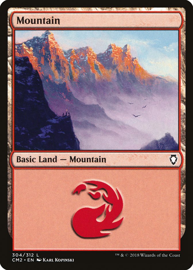 Mountain (304) [Commander Anthology Volume II] Magic: The Gathering