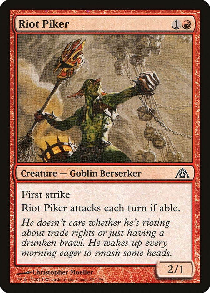Riot Piker [Dragon's Maze] Magic: The Gathering