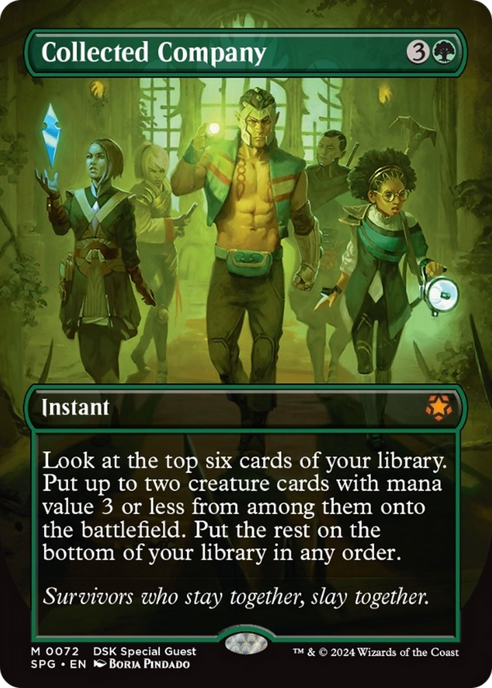Collected Company (Borderless) [Duskmourn: House of Horror Special Guests] Magic: The Gathering