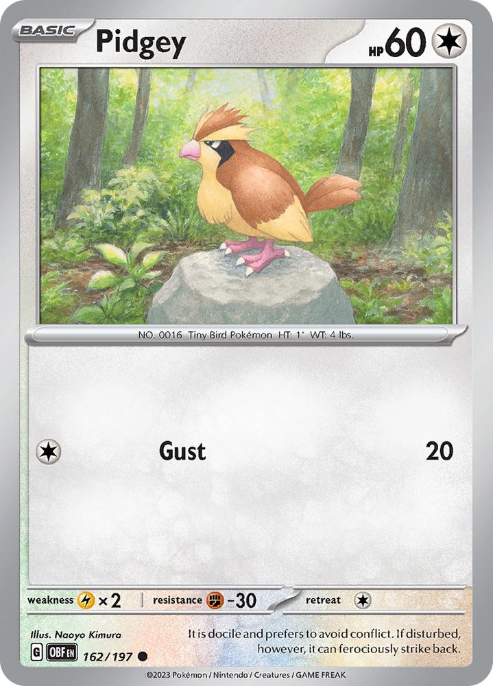Pidgey (162/197) [Scarlet & Violet: Obsidian Flames] Pokémon