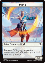 Monk // Treasure Double-Sided Token [Tarkir: Dragonstorm Commander Tokens] Magic: The Gathering