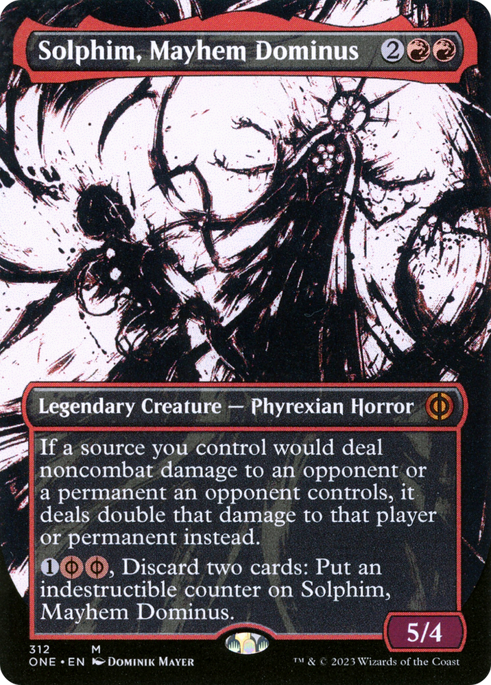 Solphim, Mayhem Dominus (Borderless Ichor) [Phyrexia: All Will Be One] Magic: The Gathering