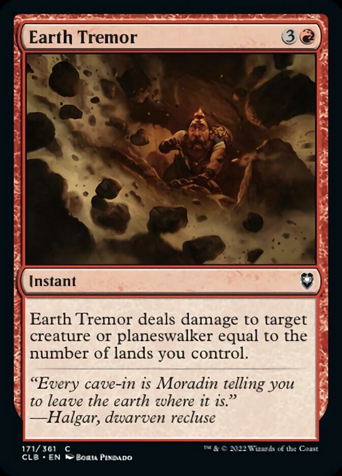 Earth Tremor [Commander Legends: Battle for Baldur's Gate] Magic: The Gathering