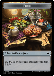 Food // Rust-Shield Rampager Double-Sided Token [Bloomburrow Tokens] Magic: The Gathering