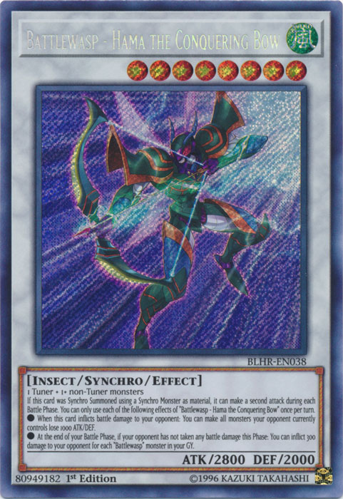 Battlewasp - Hama the Conquering Bow [BLHR-EN038] Secret Rare - Yugioh Cards For Your TCG Needs!