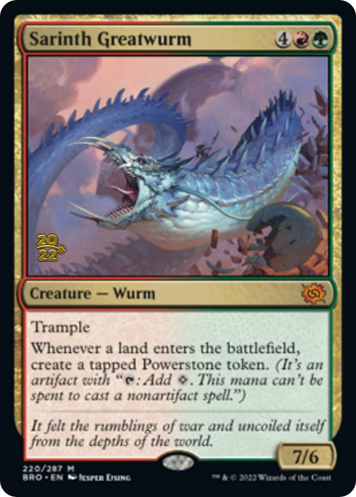Sarinth Greatwurm [The Brothers' War Prerelease Promos] Magic: The Gathering