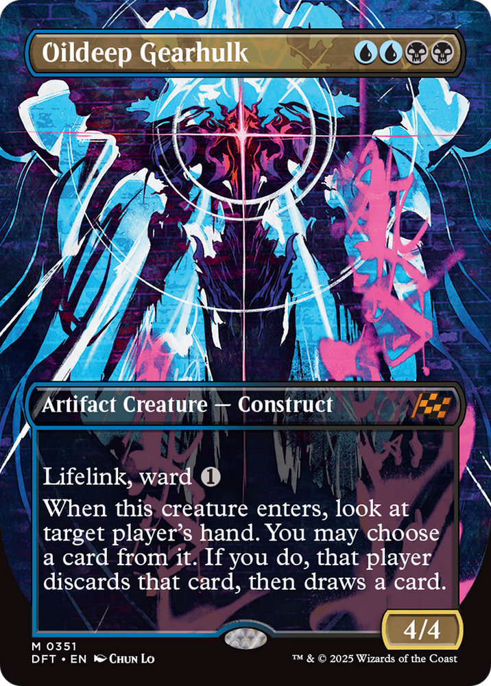 Oildeep Gearhulk (Borderless) [Aetherdrift] Magic: The Gathering